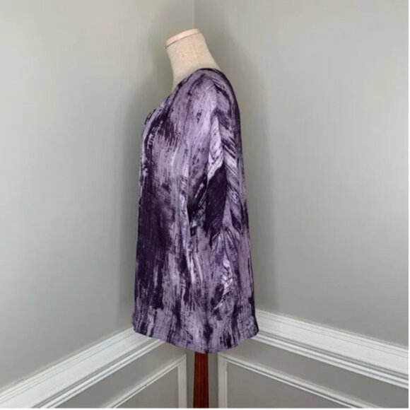 MICHAEL Michael Kors Women's Boho V-Neck Abstract Print Blouse Size Large - Picture 6 of 14